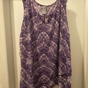 Catherines Purple Flutter Tank